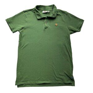 Fjallraven Mens Ovik Polo Shirt Size Large Slim Green Pique Fox Classic Outdoor